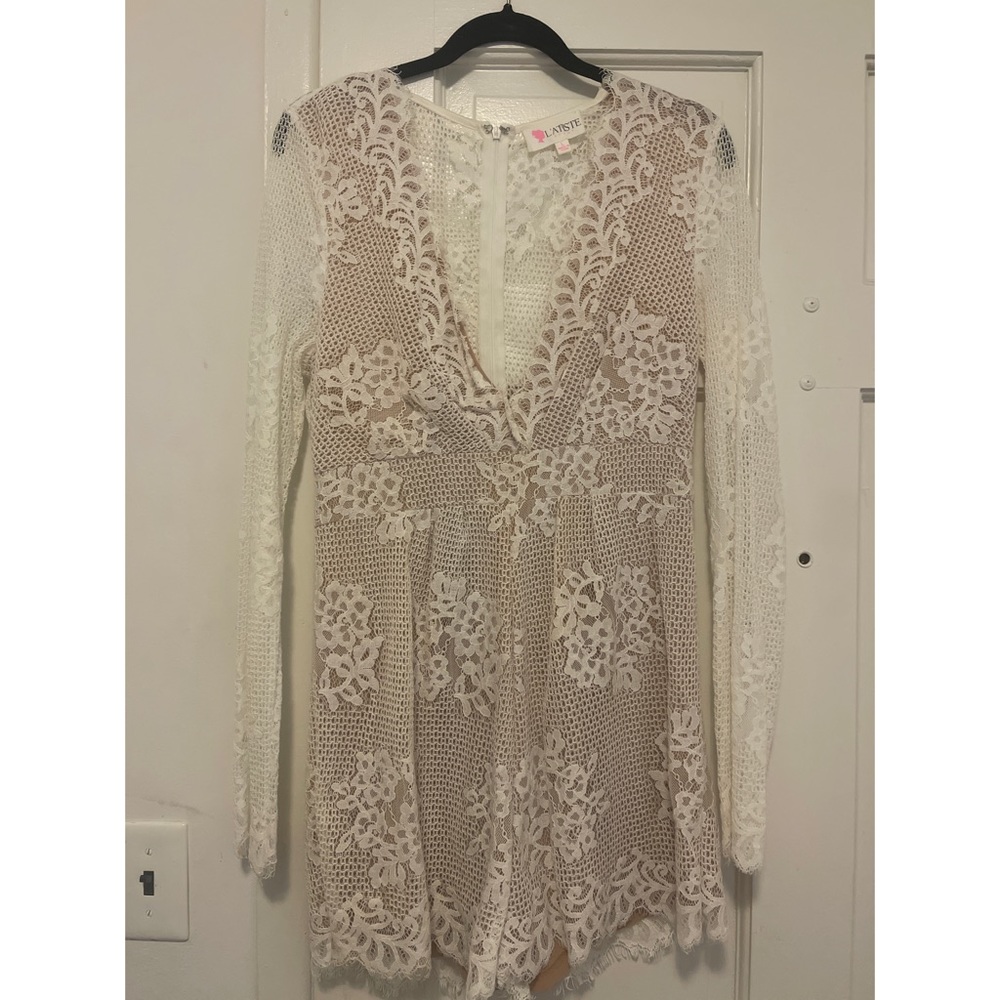 White lace romper